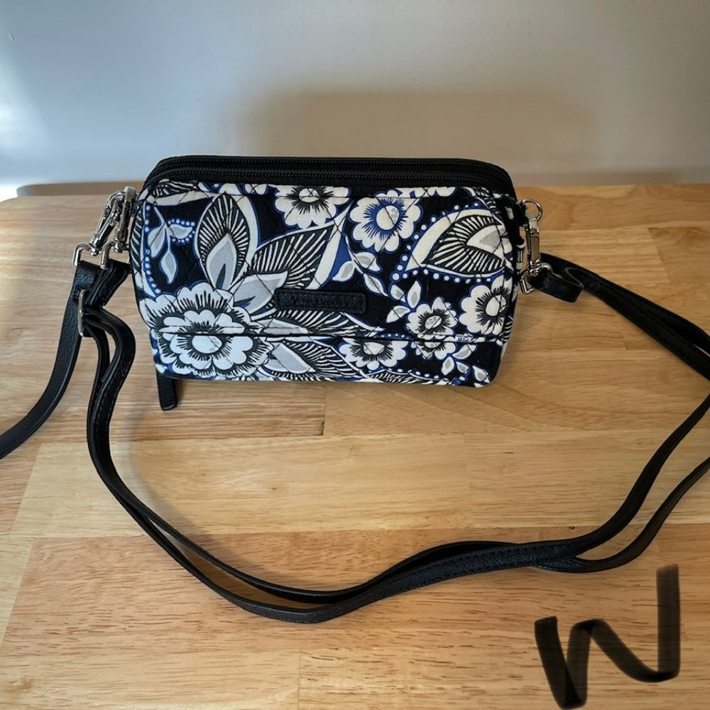 Vera Bradley RFID All In One Crossbody in Snow Lotus